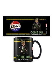Loki Come On What Did You Expect Marvel mug front view