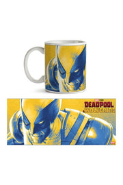 Marvel Studios Deadpool and Wolverine mug front view with wrap design