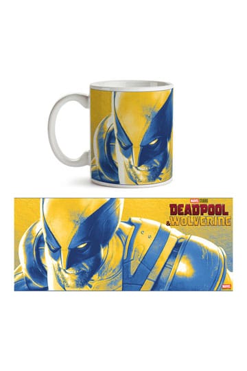 Marvel Studios Deadpool and Wolverine mug front view with wrap design
