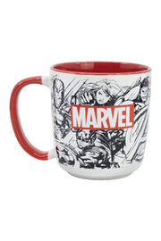 Marvel Comics Avengers collage mug 380ml in gift box front view