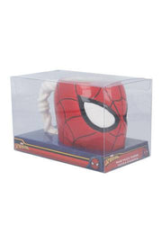 Marvel Spider-Man 3D shaped mug front view showing face and web handle