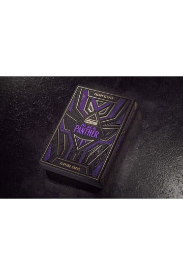 Black Panther Theory Eleven playing cards box front view on dark surface