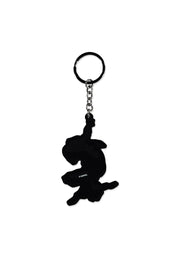 Marvel Spider-Man rubber PVC keychain large back view showing black reverse and split ring