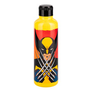 Marvel X-Men 97 Wolverine metal water bottle large side view showing X-Men 97 label
