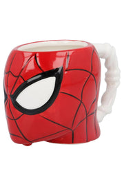 Marvel Spider-Man 3D shaped mug in gift box side angle