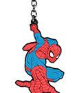 Marvel Spider-Man rubber PVC keychain compact front view showing full figure