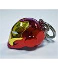 Marvel Iron Man 3D sculpted helmet keychain compact angled view showing gold visor