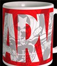 Marvel Comics Big Logo mug compact view showing full wrap design