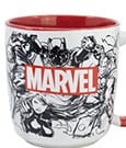 Marvel Comics Avengers collage mug 380ml compact view showing full wrap design