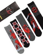 Marvel Deadpool 5-pack socks gift set small overview view