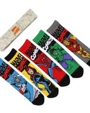 Marvel Comics socks 5-pack top view
