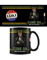 Loki Come On What Did You Expect Marvel mug top view