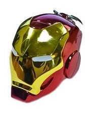 Marvel Iron Man 3D sculpted helmet keychain small front view showing full helmet shape