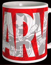 Marvel Comics Big Logo mug top view showing interior