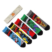 Marvel Comics socks 5-pack full spread with gift box