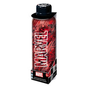 Marvel stainless steel insulated water bottle full view out of packaging on white background
